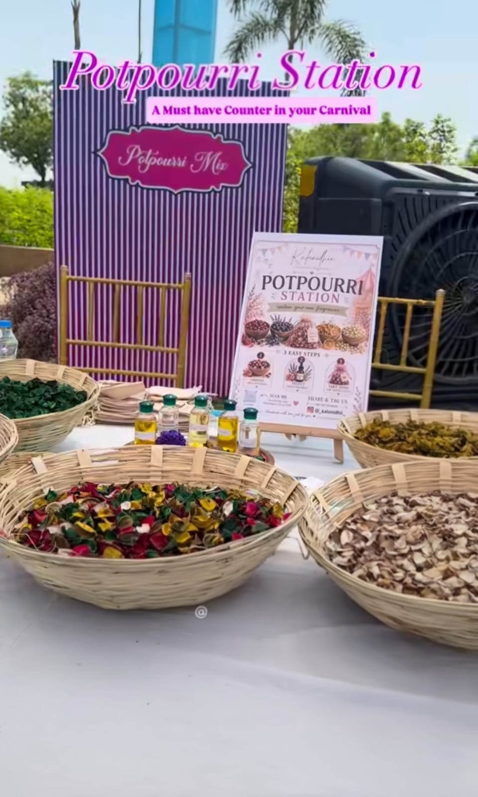 Potpourri Station Live Fragrance Bar Wedding Pushkar